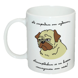 Чаша "Не страдам от лудост, наслаждавам се на всяка минутка от нея!"