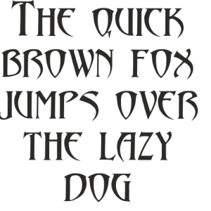 Букви  Arthur Gothic