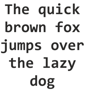 Букви  Consolas