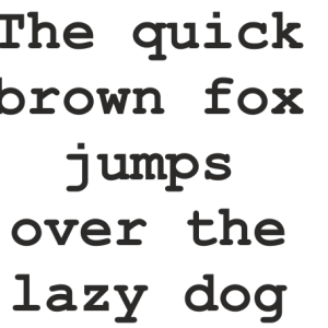 Букви  Courier New