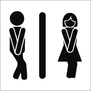 Стикер "Тоалетна" - Забавен