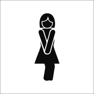 Стикер "Тоалетна жени" - Забавен