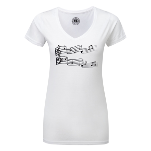 Тениска с щампа Ноти