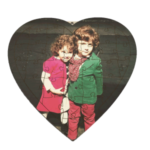 Дървен пъзел сърце