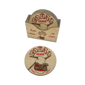 Дървени подложки за чаши - 6 броя